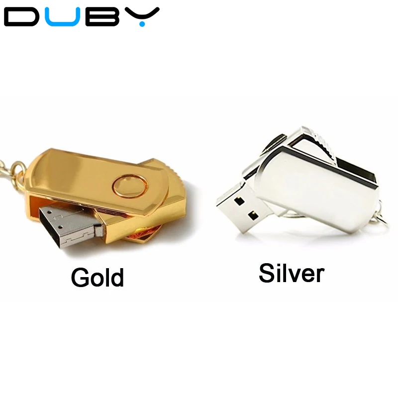 Качественный флэш накопитель вращающийся металлический usb 64 ГБ 32 из нержавеющей