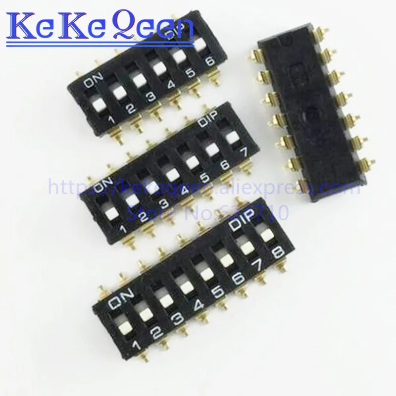 Переключатель с прямым кодом DIP black SMD лампа для освещения 2P 3P 4P 5P 6P 7P 8P 9P 10P 12P шаг