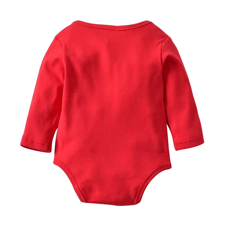2019 Новый стиль Детские боди с длинным рукавом тела Infantil Красного хлопка весна