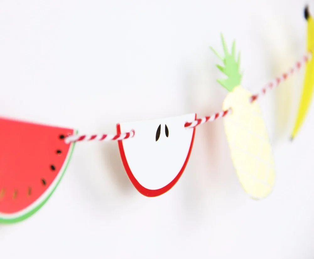 Тропические фрукты гирлянда баннер летнее украшение для вечеринки детский душ