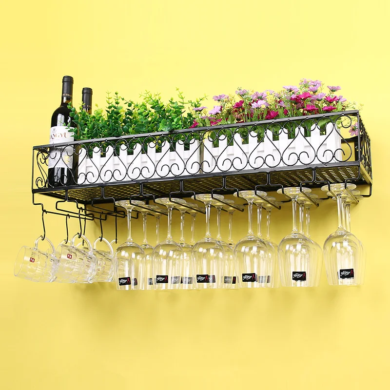 

Hanging upside down Wine cup goblet household suspension cup holder wine rack display rack hanging wall iron cup rack
