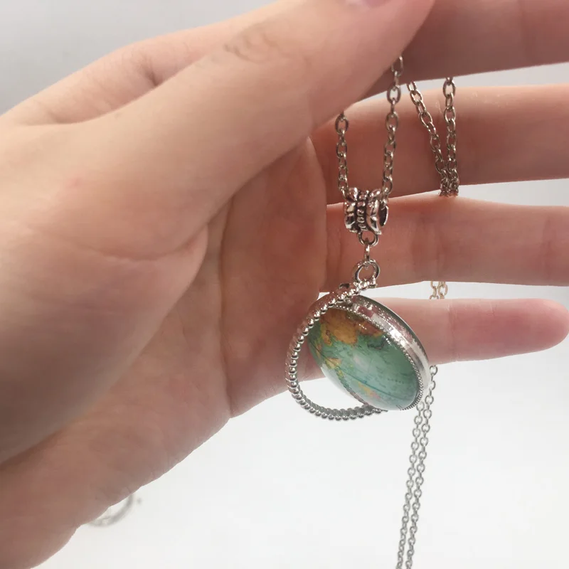 Земля Карта мира Двусторонняя Поворотный Горячие стеклянные купольные