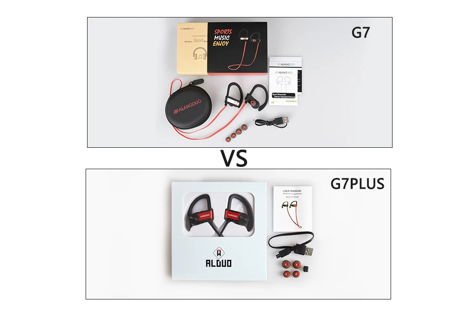 ALANGDUO G7 Plus Спортивный Bluetooth-наушник для ушей Беспроводные наушники V4.1 Гарнитура 3bluetooth наушники наушники беспроводные