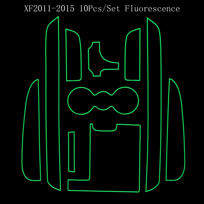 

Gate slot pad Interior Door Pad and Cup Mats For Jaguar XF 2011-2015 Non-slip mats Auto Interior Accessories Styling 10PCS/Set