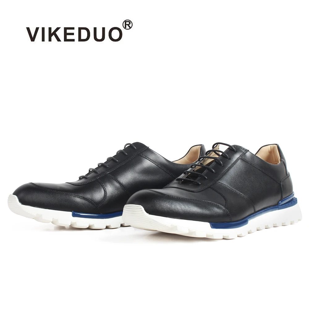 Новинка 2019 мужские спортивные кроссовки VIKEDUO простая черная повседневная