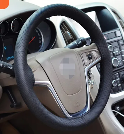 Black line Дырокол дышащий O SHI Чехлы рулевого колеса автомобиля/Универсальный чехол на руль хорошая прочность верхний слой кожи - Название цвета: Black line