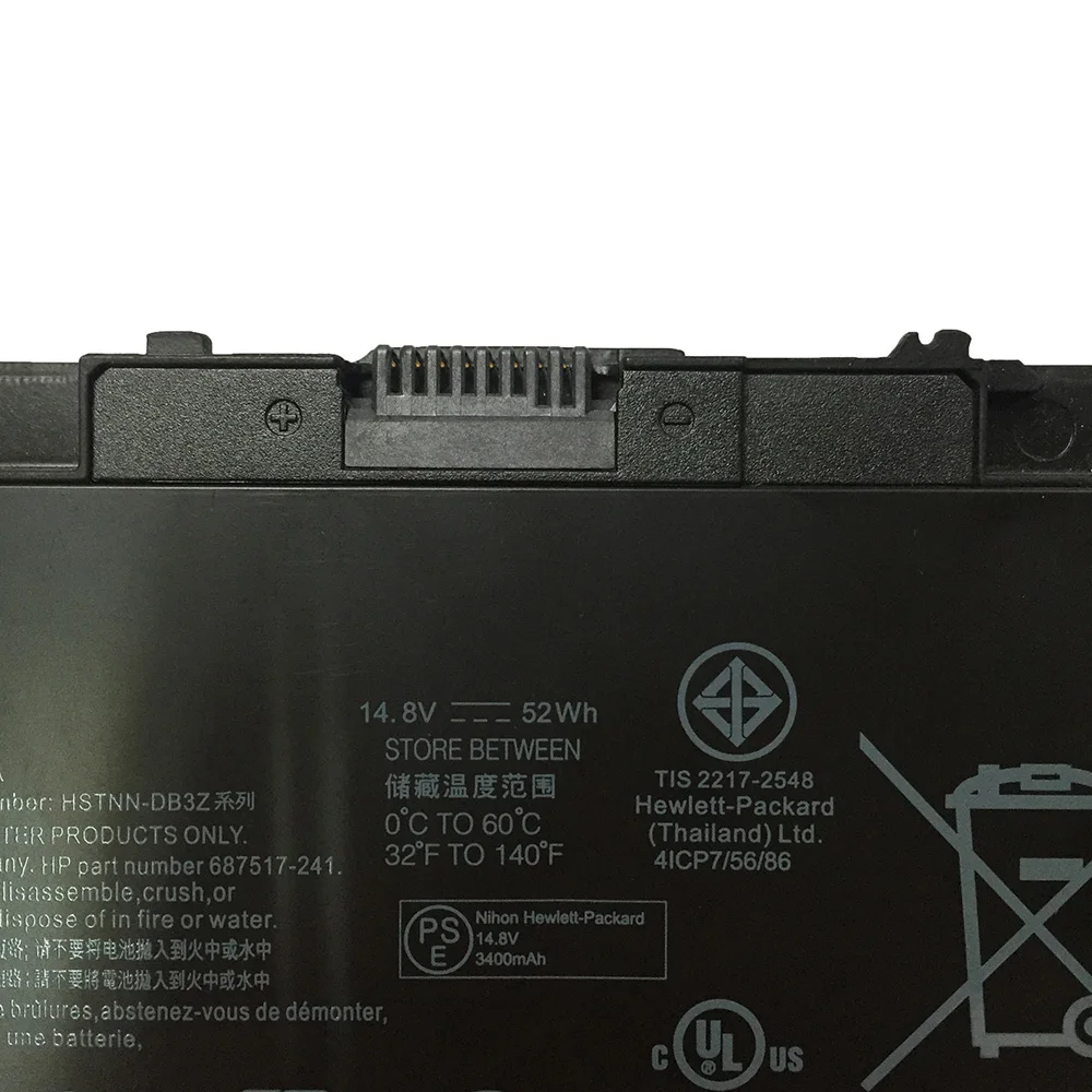 14 8 в 52 Вт · ч BT04XL новый оригинальный аккумулятор для ноутбука HP EliteBook Folio 9470 M9480