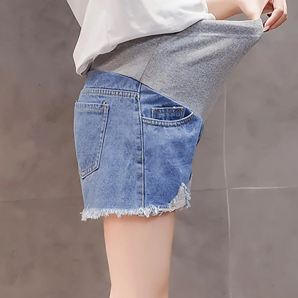 Женские джинсовые шорты SAGACE летние повседневные белые с беременным для