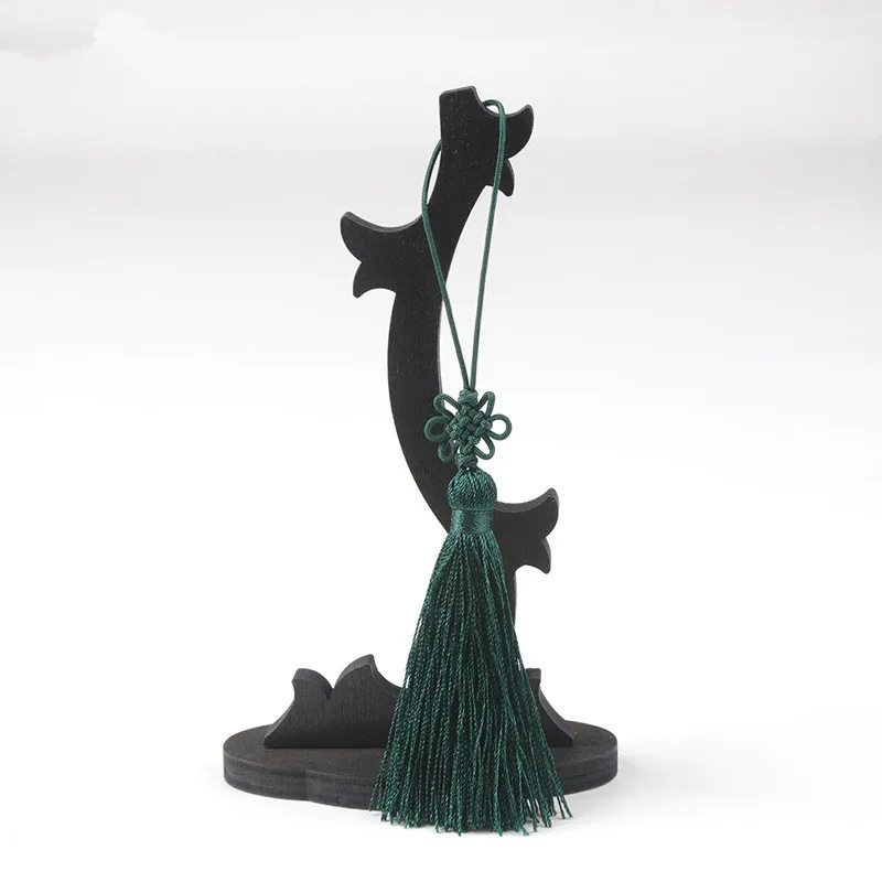 Dark green Tassels 10 шт. китайский узел, шелк, кисточка, бахрома, кулон, сделай сам, материал для рукоделия, вечерние украшения для штор, аксессуары для декора, лента с кисточками - Цвет: Dark green Tassels