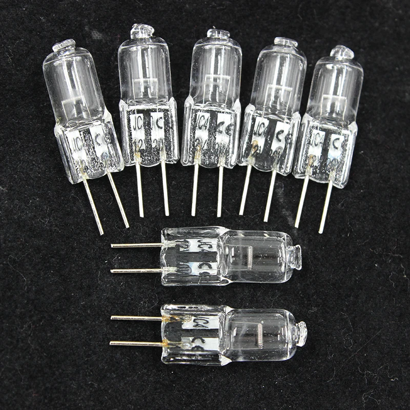 Quadruple 100pcs G4 Halogen Blubs 12V 10W 20W Lamp Beads Lighting Conventional 0.7MM Pin Crystal Light | Лампы и освещение