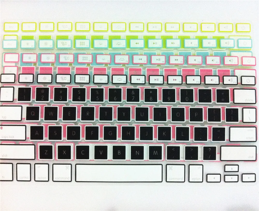 Модный силиконовый защитный чехол для Apple Macbook Pro Air Retina 13 15 17 дюймов яркие цвета