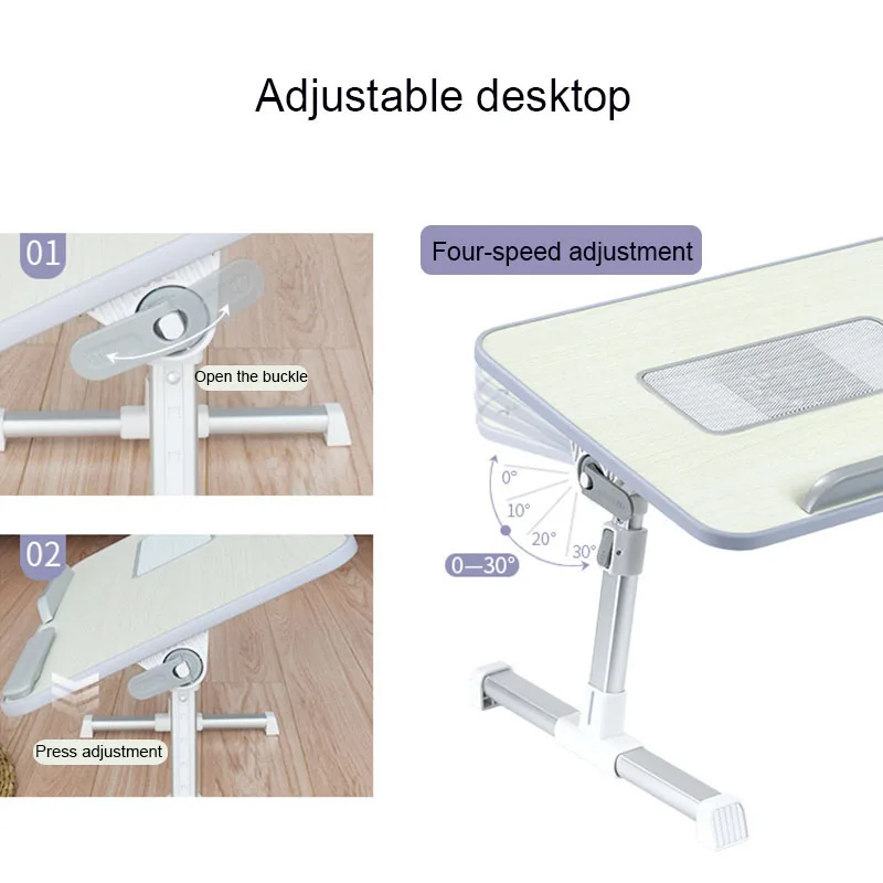 Регулируемый стол для ноутбука с охлаждающим вентилятором портативный стоящий