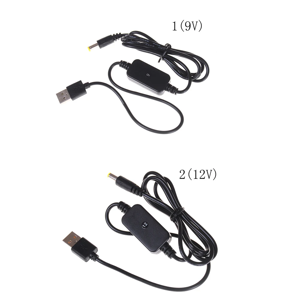 

1X DC-DC Converter Cable USB A Type Male Connector 5V to 9V/12V DC Jack Step-up Power Module Cable String 5.5*2.1mm