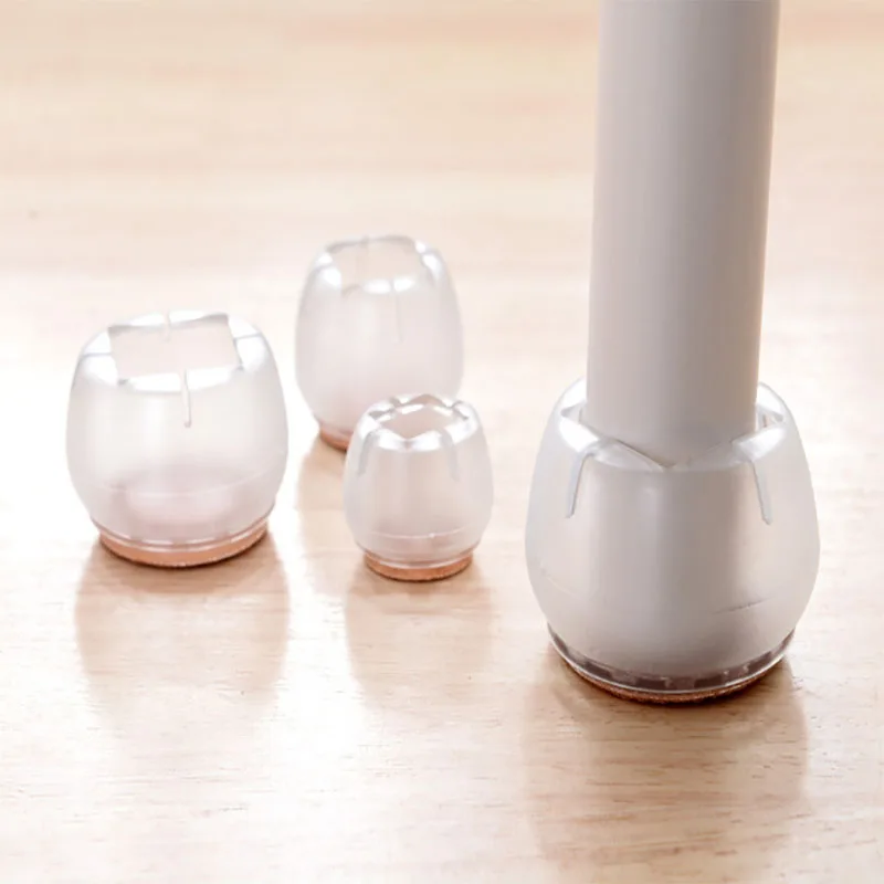 4 шт./пакет Силиконовые Прямоугольник квадратная скатерть круглая ножка стула