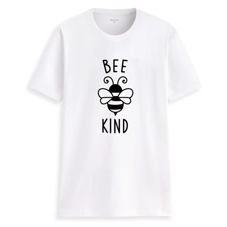 Wiron 2019 забавная винтажная женская футболка из хлопка с коротким рукавом Vogue BEE KIND