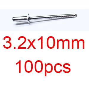 3piont2x10mm 100pcs Разные размеры 304 полые заклепки из нержавеющей стали Rivetti M3.2x10mm M4.0x10mm заклепки с закрытым концом - Цвет: 3piont2x10mm 100pcs