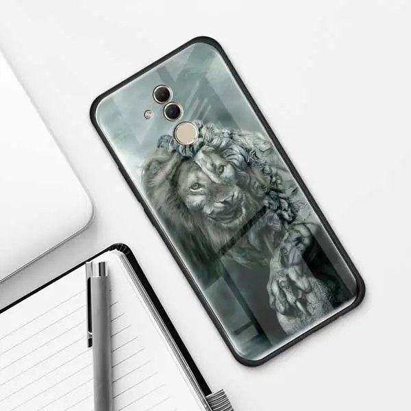 011 Чехол из закаленного стекла с изображением животных оленя льва Для huawei P30 Pro P10 P20 P30 Lite mate 10 20 Pro Honor 20 Pro 8X - Цвет: 011