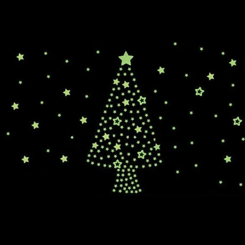 Светящиеся флуоресцентные Пластиковые милые украшения со звездами BM88 180 шт. |