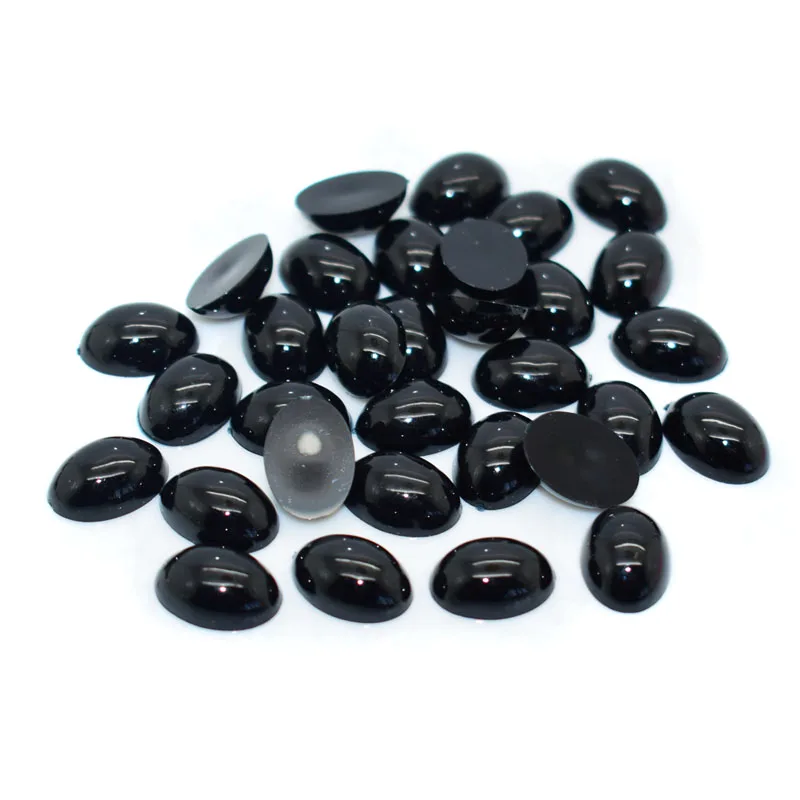 Oval black 100 шт., Овальный треугольник, плоские черные глаза и нос для кукол, игрушки для изготовления, плюшевый медведь, куклы, глаза амигуруми, аксессуары для изготовления кукол - Цвет: Oval black