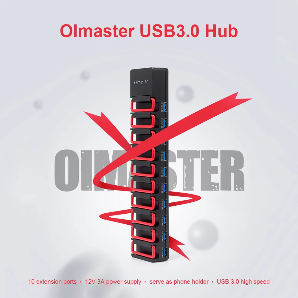 OImaster USB3.0 концентратор адаптер 7 портов зарядная станция высокоскоростное