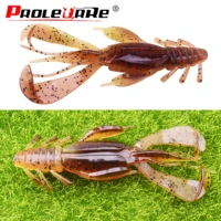 2pcslot wobblers fishing lures soft bait 100mm 10 5g aritificial silicone shrimp model bass pike jigging bait fishing tackle