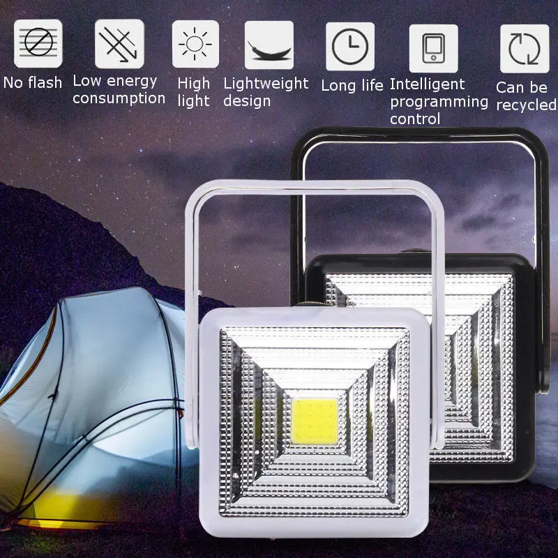 AIMIHUO 15 Вт Солнечная портативная Светодиодная лампа USB Перезаряжаемый Солнечный