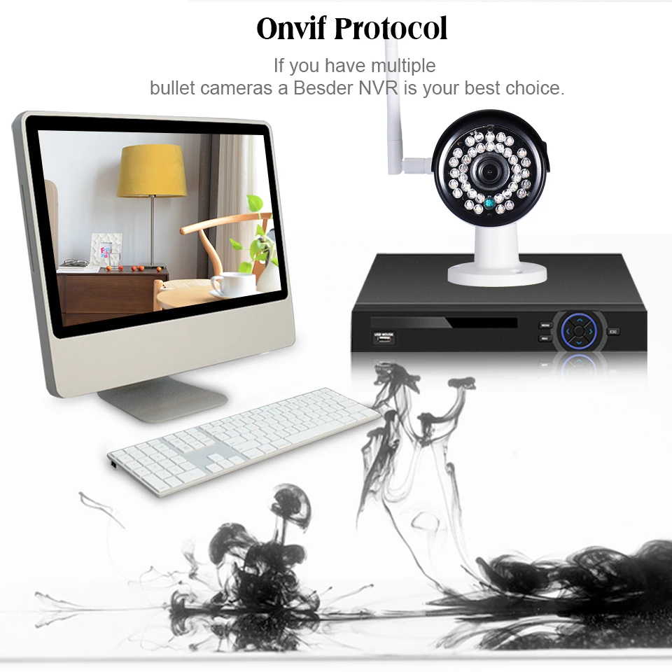 Беспроводная ip-камера besder 1080P 960P 720 P, 128 ГБ, слот для карт TF, CamHi, приложение для безопасности, Wifi, водонепроницаемая ip-камера видеонаблюдения IP66 CCTV