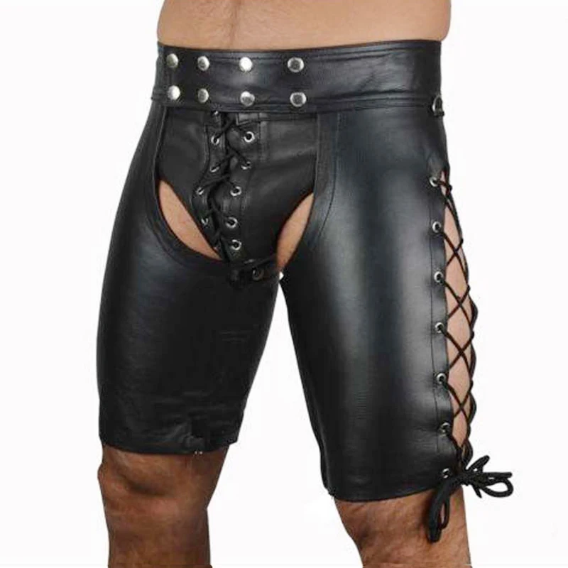 Искусственная кожа jockstrap пикантные трусики для женщин шнурок подчеркивающие