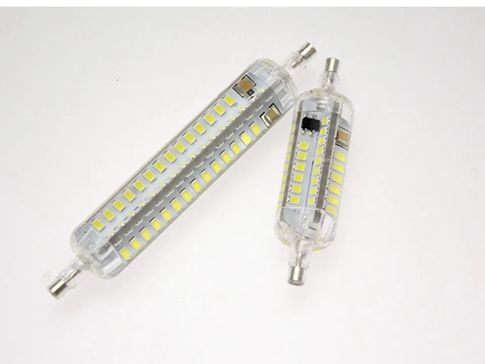 Led R7S светильник 7 Вт 15 Вт 78 мм 118 мм силикон R7S Светодиодная лампа SMD2835 220 В 110 в 120 В лампада Led замена галогенный прожектор светильник