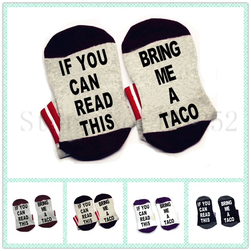 Носки Taco If you can read this Bring me хлопковые эластичные удобные носки унисекс Taco|Носки| |