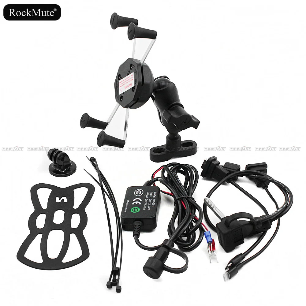 Держатель кронштейна GPS навигатора для мотоцикла USB зарядное устройство SUZUKI DRZ400