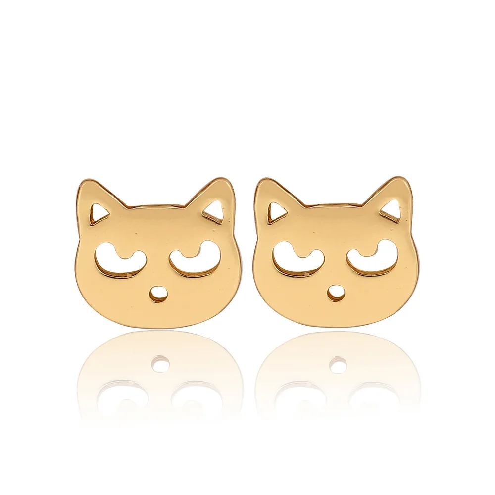 2017 Новая мода Cat Серьги Lovly девушки и Для женщин небольшие дешевые ювелирные