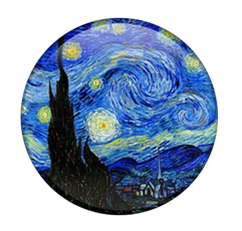 001 5pcs16mm20mm25mmVan Gogh картина Звездная ночь Винсента ручной работы фото стеклянный капельный стиль Кабошоны Ювелирные изделия Аксессуары - Цвет: 001