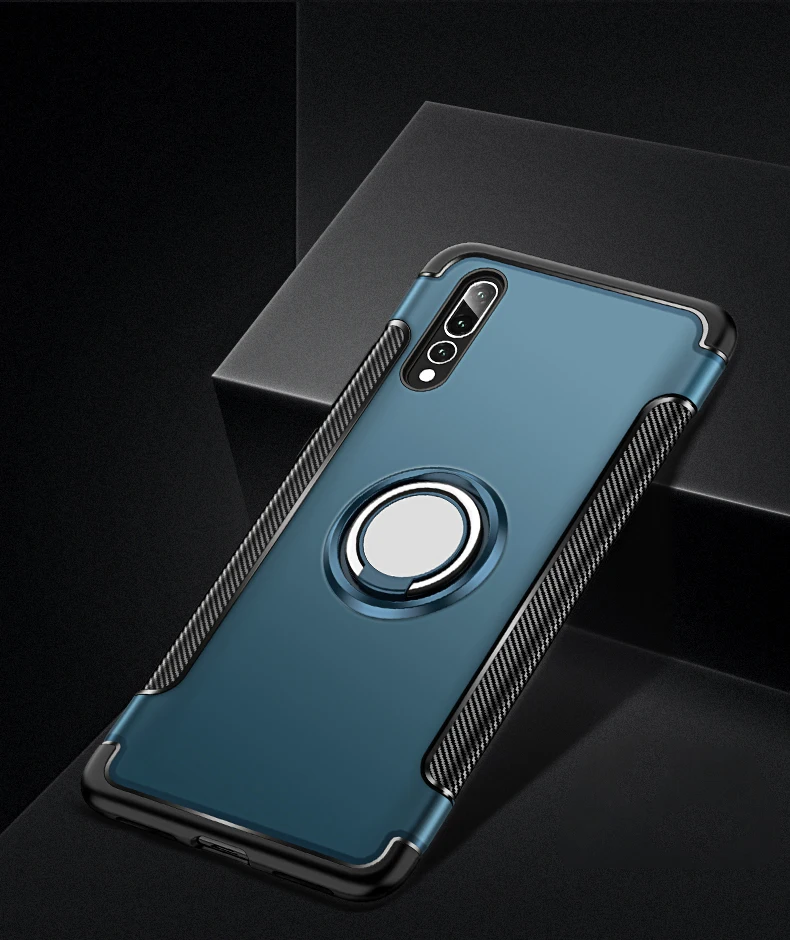 For Huawei Nova 3 3i 2 2s 2i Mate 10 P10 P20 Lite P9 Plus Honor 8 9 View V10 Pro Play Case Metal Finger Ring Holder Car Cover |