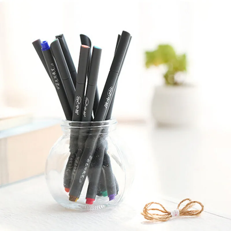 10 Цвета/комплект 0 38 мм Fine Liner Цветной маркер акварельные ручки на основе