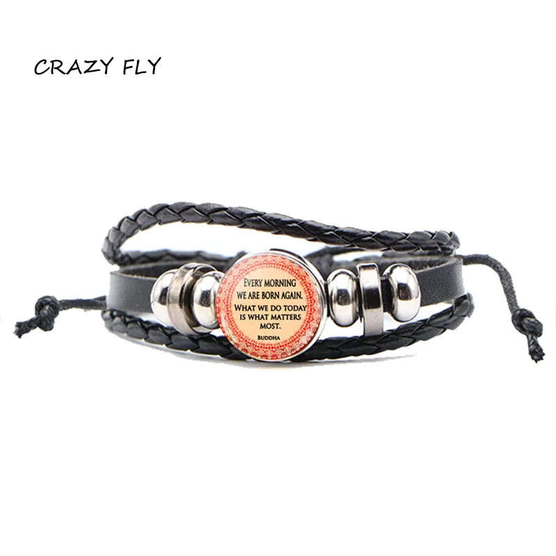 Магазин Crazy Fly 18 MM кнопки Винтаж мужские черные кожаные Сплав Кабошон Стекло