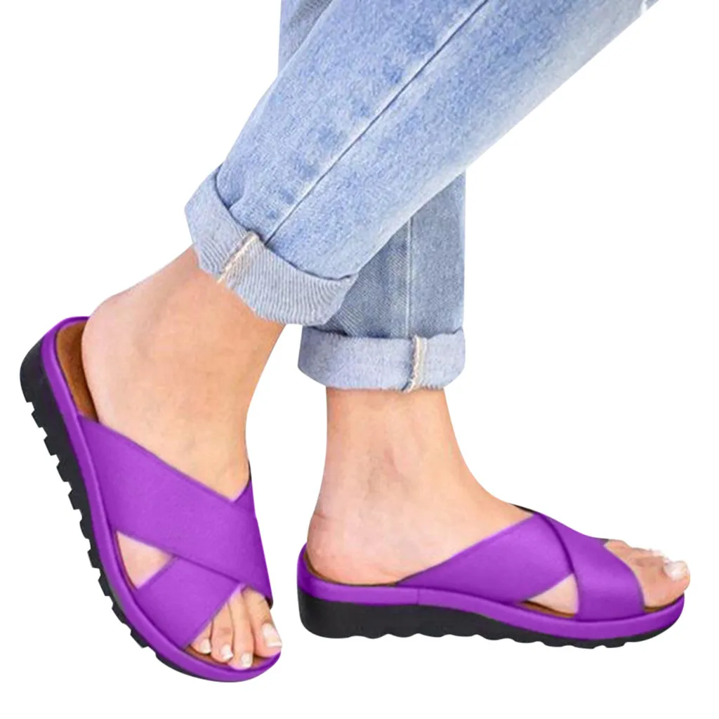 Пилообразный нескользящий ремешок шлепанцы сезон лето женские модные туфли на