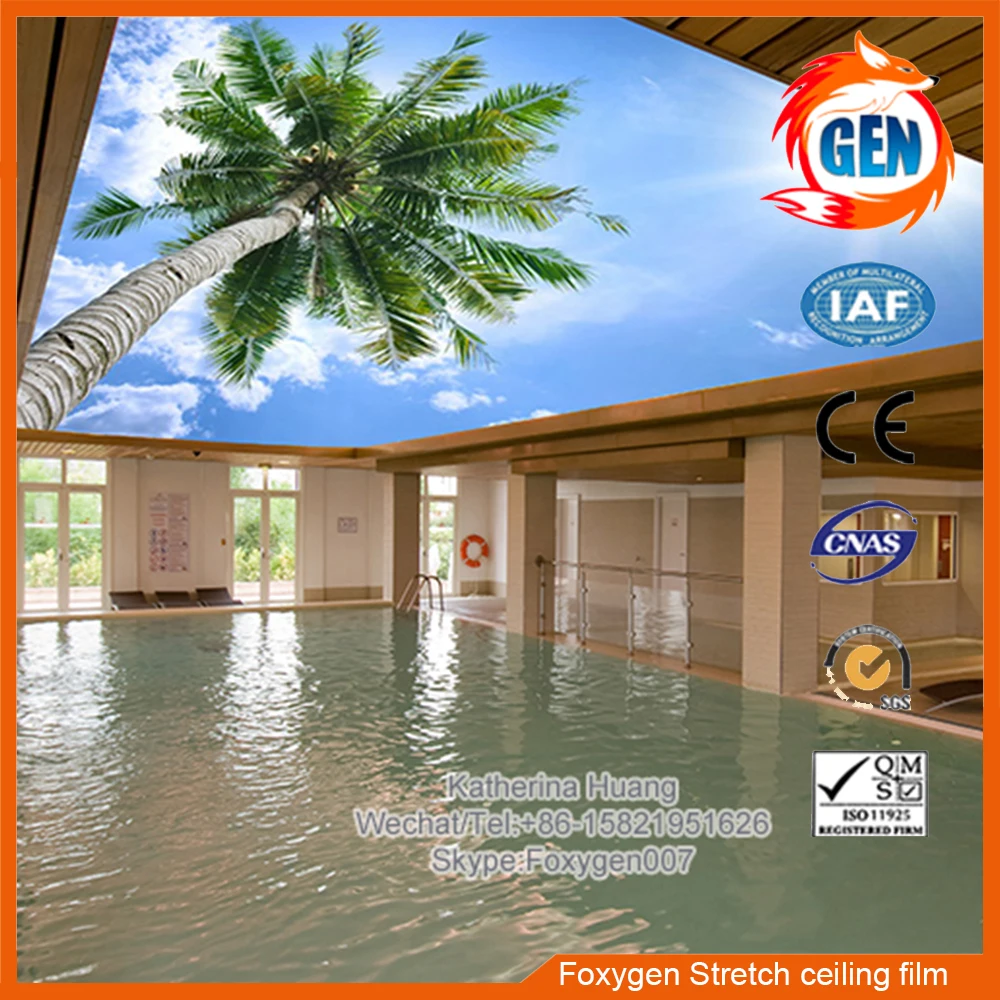 ПВХ потолочное и настенное покрытие декоративная потолочная стрейчевая ткань от