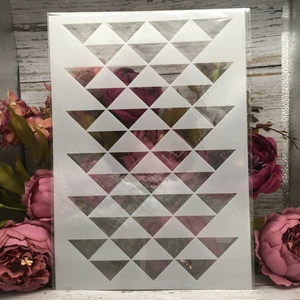 A4 29 см три угла геометрические текстуры DIY трафареты раскраска для скрапбукинга тиснение декоративная открытка для альбома шаблон