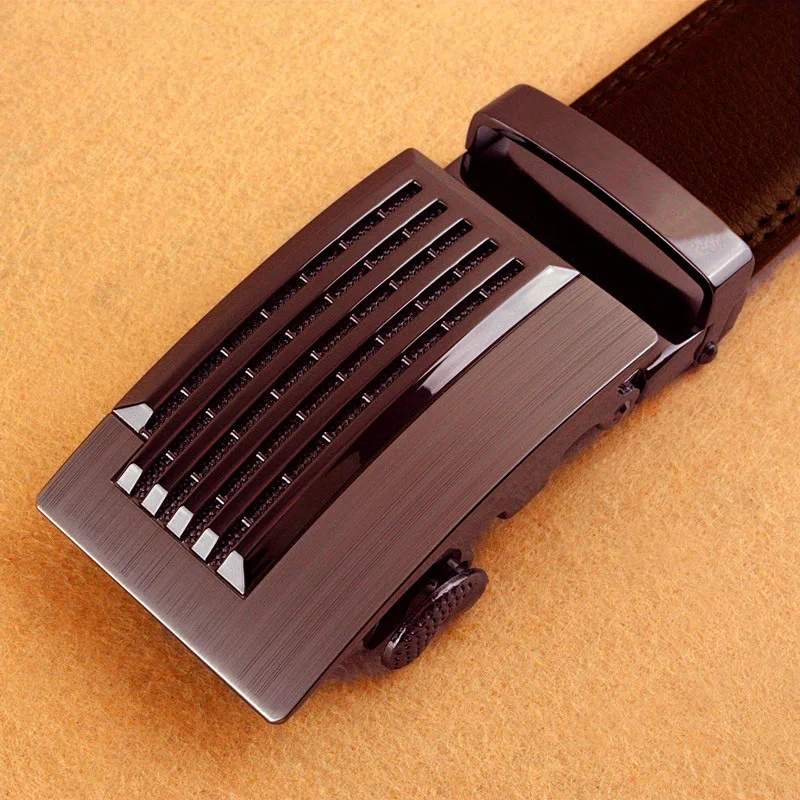 Мужские деловые ремни из натуральной кожи с автоматической защелкой размеры xl