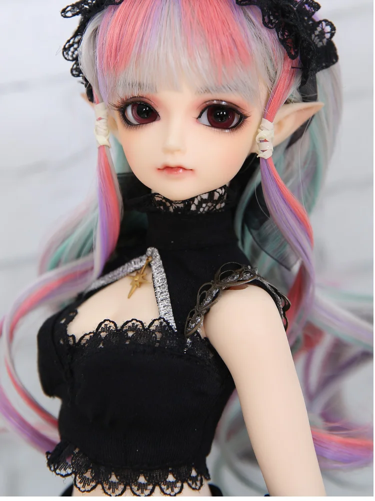 BJD парик короткие волосы коричневый цвет высокая температура девушка для 1/4 BJD куклы для мальчика девочки Oueneifs куклы аксессуары