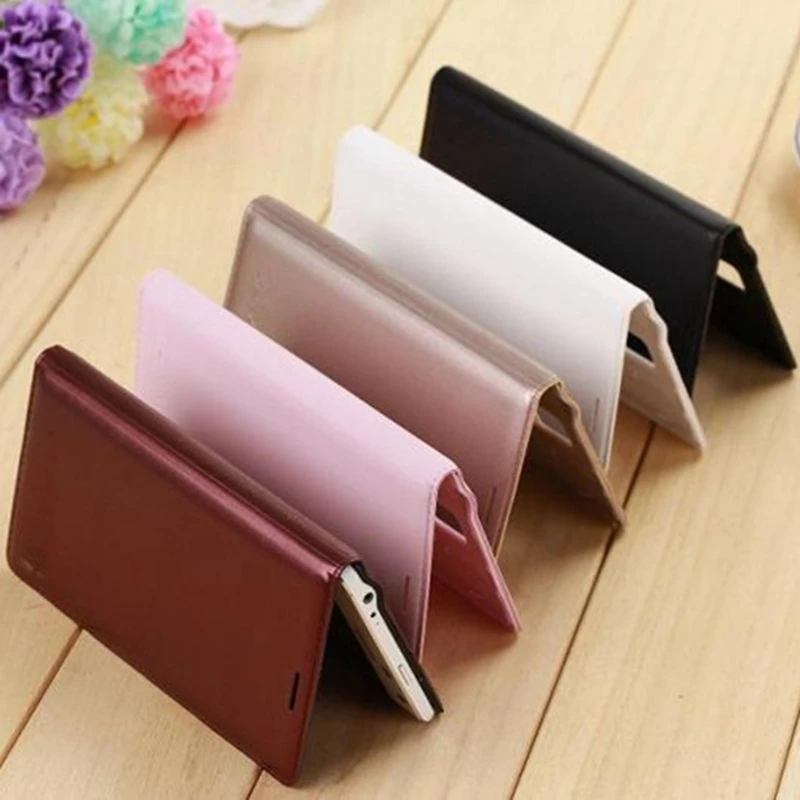 Кожаный чехол бумажник с откидной крышкой для аккумулятора защитный кожаный