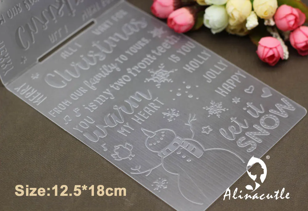 Пластиковая папка для тиснения 12 5*18 см альбом скрапбукинга карта зимнего