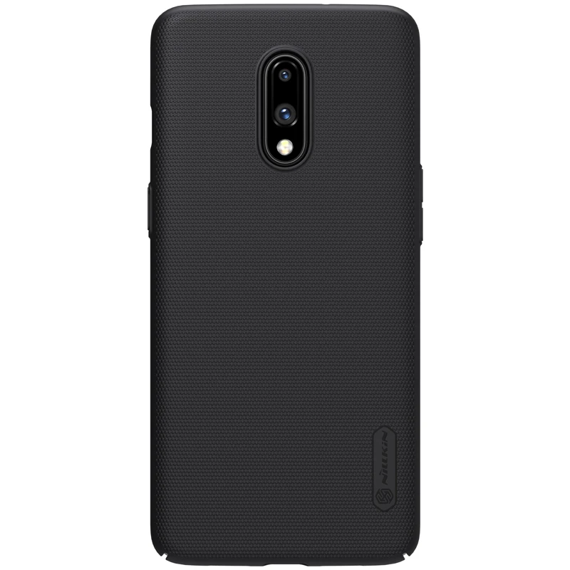 Nilkin для OnePlus 7 чехол Nillkin матовый щит Жесткий ПК задняя крышка телефона для OnePlus 7 - Цвет: Черный