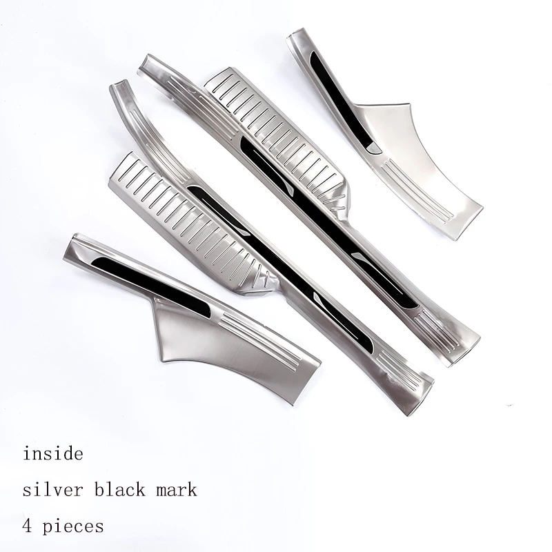 silver black mark 2 Lsrtw2017 автомобильный порог из нержавеющей стали с защитой от царапин для Buick Regal Opel Insignia - Название цвета: silver black mark 2