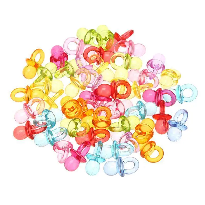 50PCS Bird Nipple Toy Solf Bird Chew Toy Pet Teething Toy Parrot Toys Nipple Bite Colorful Birds Supplies DIY Accessory