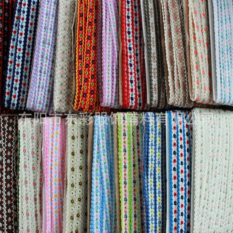 22 ярдов * 12 мм вышивка жаккардовые пасторальные цветы ленты тесьма DIY Швейные