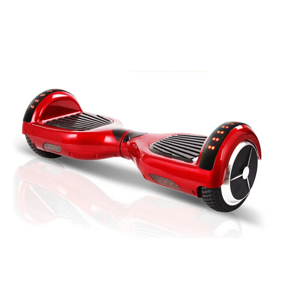 6,5 дюймов Speedway Bluetooth Zelf Balans Elektrische Staande Hoverboard скутер afstandard светодиодный светильник op Twee Wiel Smart Sk - Цвет: Красный