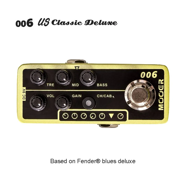Mooer Micro Digital Preamp 006 Classic Deluxe педаль для гитары с эффектами задержки и реверберации 3