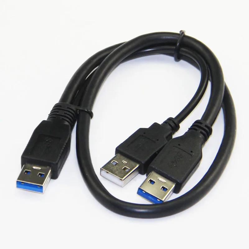 Bochara USB 3,0 тип A+ USB источник питания для USB 3,0 тип A Мужской USB 3,0 кабель для передачи данных из фольги+ Плетеный экранированный для HDD